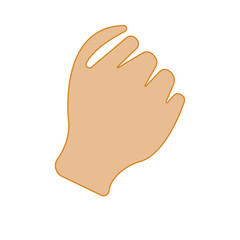 Hand Flat Illustration 