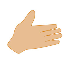 Hand Flat Illustration 