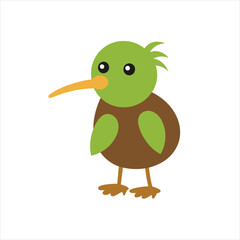 Silly Kiwi cartoon form vector on white background
