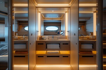 Luxury Yacht Bathroom Interior