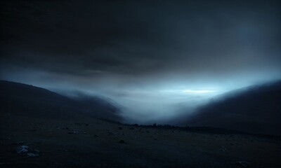 fog in the landscape 