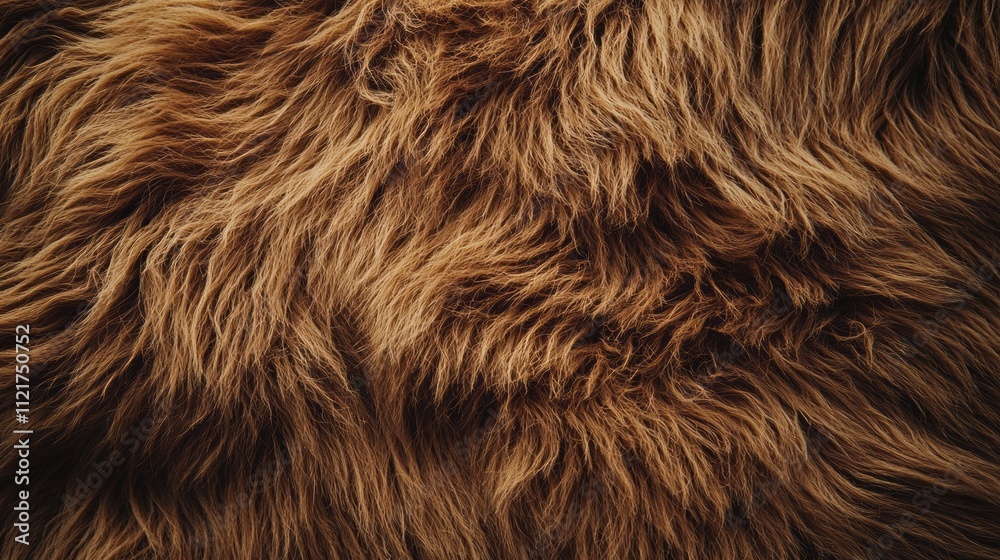 Poster A close-up view reveals the intricate and inviting textures of mocha-colored fur, emphasizing richness and warmth in modern design elements