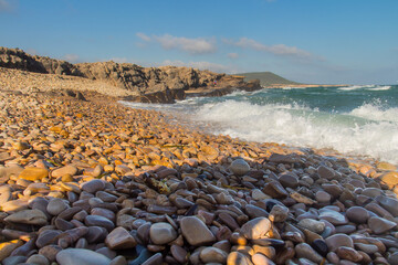 Ocean, Rocky Beach, and Breathtaking Mountain View