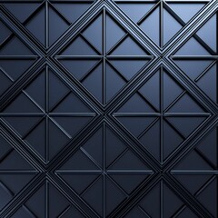 Obraz premium Futuristic, High Tech, dark background, with a triangular block structure. Wall texture with a 3D triangle tile pattern