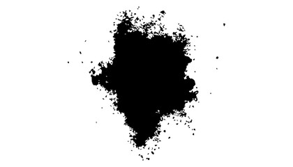 Paint stroke brush, line or texture set on white background.