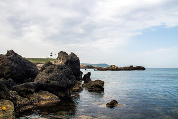 Rock on a Beach at Cap Angela, Bizerte, Tunisia