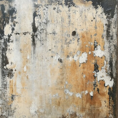 Background, a coating with rough textures, faded streaks and the effects of peeling paint on a weathered surface