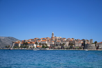 Korčula is a picturesque historic town on the Croatian island of the same name, located in the Adriatic Sea. The town is renowned for its Venetian-style architecture, such as St. Mark's Cathedral, and