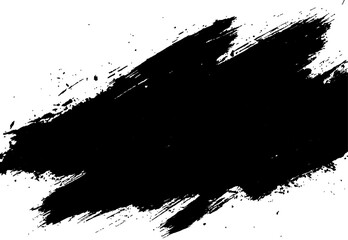 Paint stroke brush, line or texture set on white background.