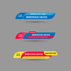 lower third template abstract banner design