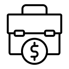 Investment Portfolio Vector Line Icon Design