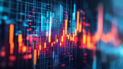 Dynamic Financial Market Data Visualization with Vibrant Candlestick Charts