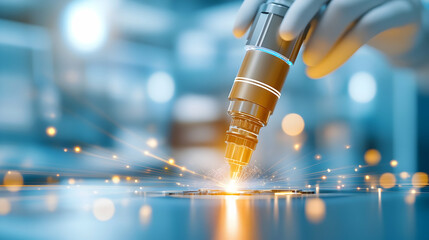 Robotic arms and mechanized industry robots for assembly in manufacturing facilities. Artificial intelligence as a concept for the industrial revolution and manufacturing process automation