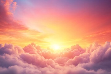 Fototapeta premium Dreamy Heart Shaped Clouds in Soft Romantic Lighting for Valentines Day