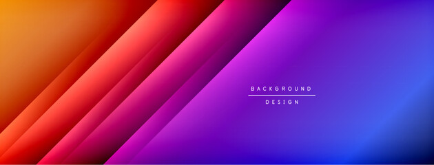 Colorful gradient with lines made of shadow and light. Creative background