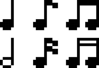 ドット絵の音符セット
