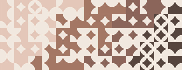 Mocha Mousse color of 2025 year. Geometric brown background. Template for banner, poster, background, card, cover. Vector illustration