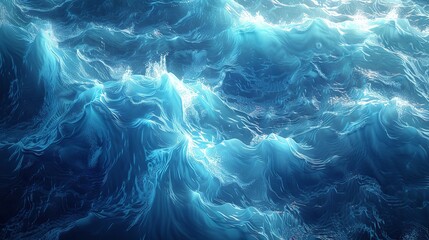 Dark blue texture of the sea, focusing on its rich color and subtle movement.