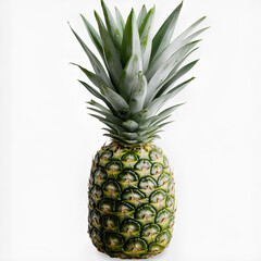 Ripe pineapple fruit isolated on white background