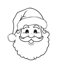 Santa Claus vector in line art style