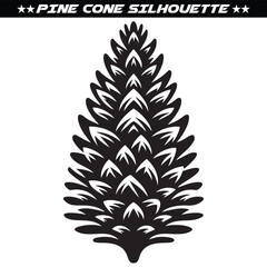 Pinecone silhouette vector illustration design
