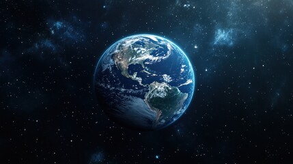 Fototapeta premium Our Blue Planet: A Celestial View of Earth from Space