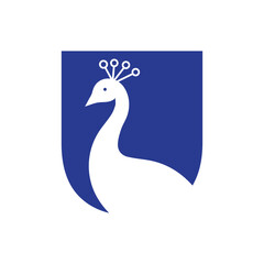 Letter U Peacock Logo Design Vector Template