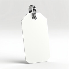 Fototapeta premium White Blank Price Tag 3D Render Icon Isolated on White Background - High-Quality Image