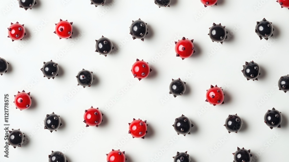 Aufkleber saskatoon berries arranged in a unique pattern on a clean white background showcasing their vibrant 