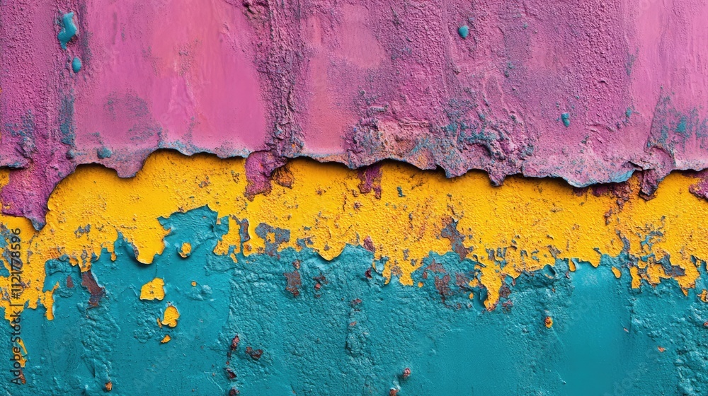 Fototapete colorful abstract peeling paint texture perfect for backgrounds artistic projects and design element