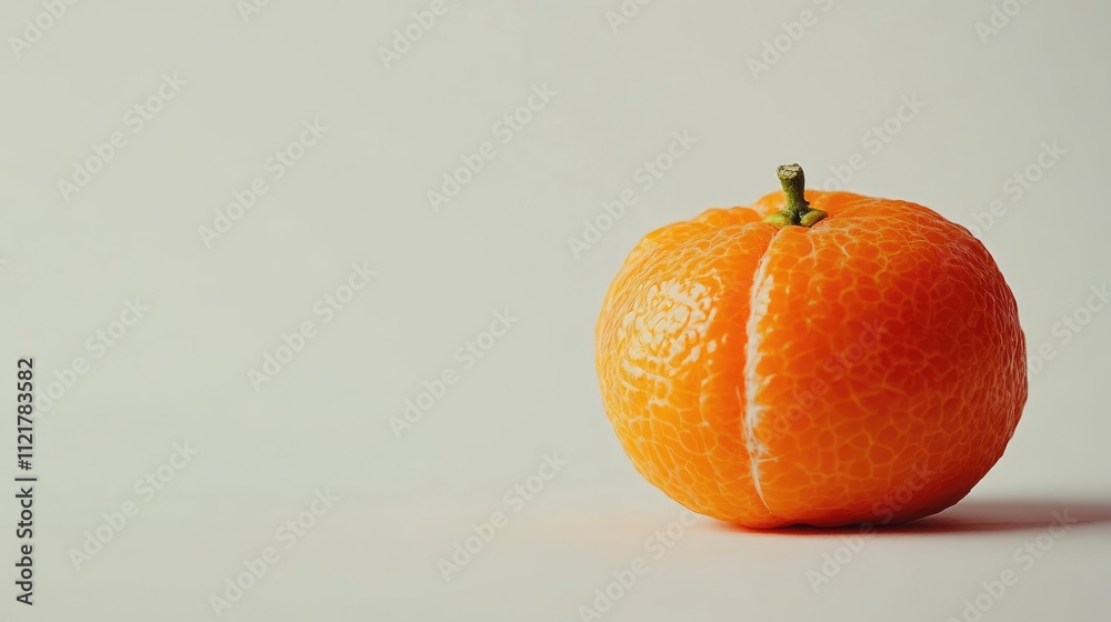 Poster fresh ripe mandarin citrus fruit beautifully displayed on a minimalistic white background highlighti