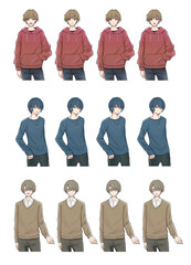 男の子立ち絵表情セット