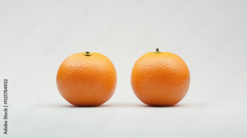 Aufkleber fresh tangerines displayed in pairs on a clean white background highlighting their vibrant color and