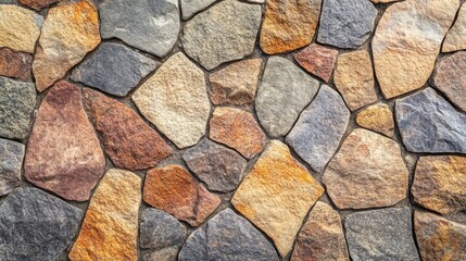 Obraz premium Granite cobblestone pavement texture in perspective showcasing an abstract pattern of irregular stones for background decoration