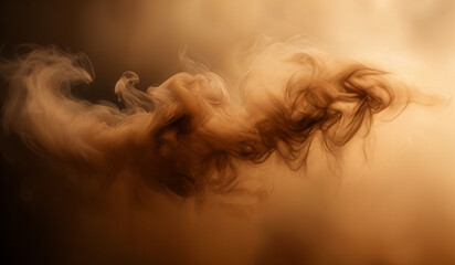 Fototapeta premium Abstract brown smoke background texture. AI generated.