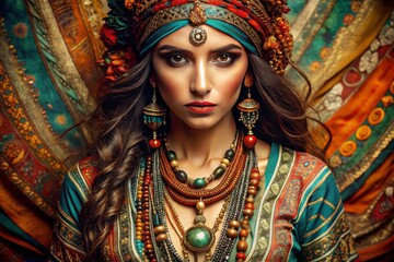 Trendy boho chic meets Indian aesthetics:  a fusion of effortless style and rich cultural heritage.