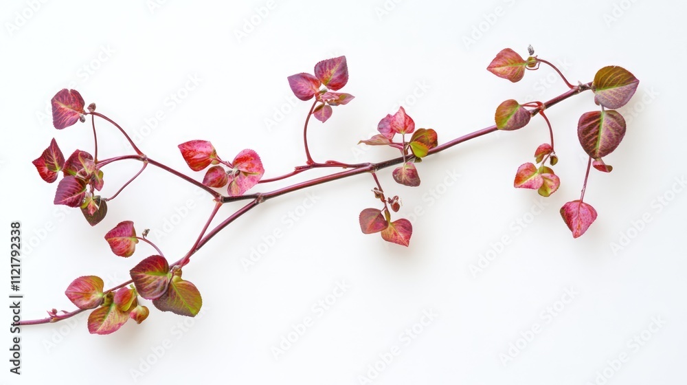 Poster telosma cordata vibrant foliage branch arranged on a clean white background showcasing its unique le