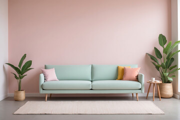 Minimalist interior design concept. Natural, pastel colors.