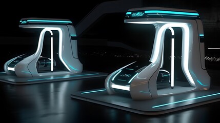 Futuristic Autonomous Vehicle Charging Stations