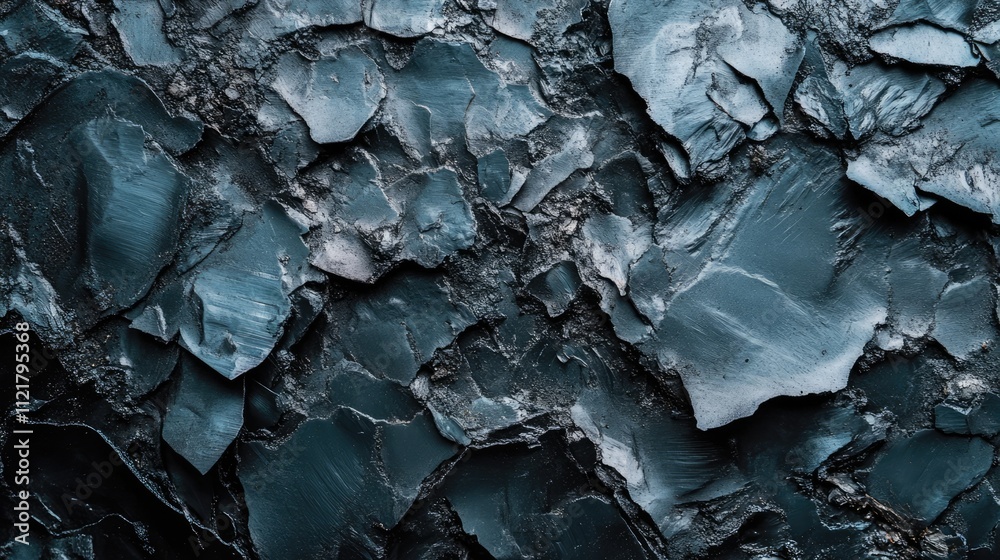 Poster Close-up view of textured titanium ore showcasing intricate silicon fragments in a vertical frame highlighting natural mineral patterns.