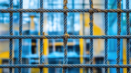 Steel wire mesh grid for construction reinforcing concrete structures and providing structural integrity in building sites.