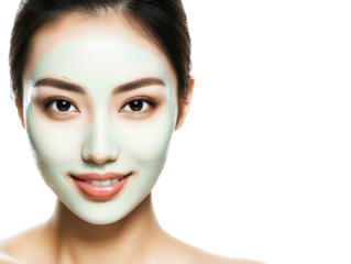 Radiant glow achieved with a soothing facial mask. experience the bliss of skincare.
