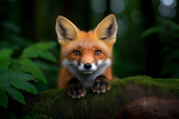 red fox in the forest