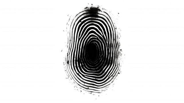 Abstract Fingerprint Art Digital Glitch, Identity, Privacy, Security