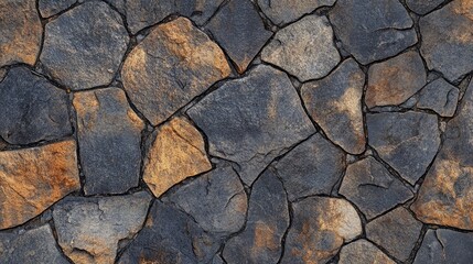 Obraz premium Granite stone pavement texture with a rugged surface for backgrounds and architectural designs in natural and outdoor settings.