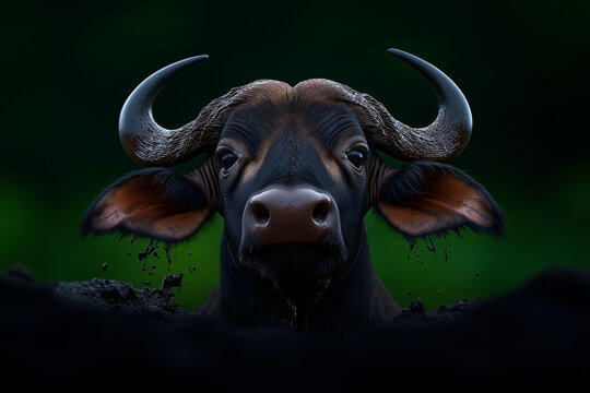 close up of a buffalo