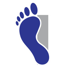 Initial Letter I Foot Logo Design Concept For Step Symbol Vector Sign