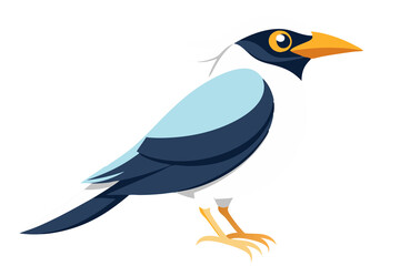 Obraz premium Bali Myna bird art work illustration