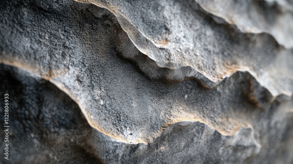 Aufkleber Abstract close-up of weathered textured concrete with layered patterns and natural variations showcasing depth and ruggedness.