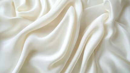 Obraz premium Elegant smooth white silk or satin fabric texture background for luxury design and textile applications
